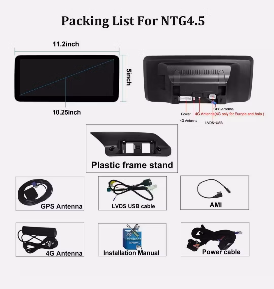 10,25 " android 13, bilstereo Mercedes Benz E- klass ( 2013--2014) NTG 4.5,  gps,bluetooth,carplay,android auto,  rds,dsp,Ram: 8GB, Rom: 128GB, 4G LTE+GRATIS BACKKAMERA,