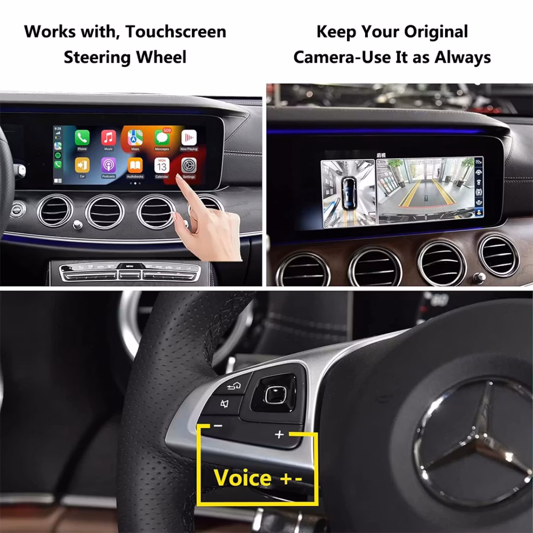 12 3" android13, dubbla skärm bilstereo Mercedes Benz E - klass w213 ( 2016-  2017) NTG 5.0, Gps carplay,android auto, dsp,bluetooth, Ram: 8GB,Rom: 128GB,4G LTE,Gratis backkamerauto