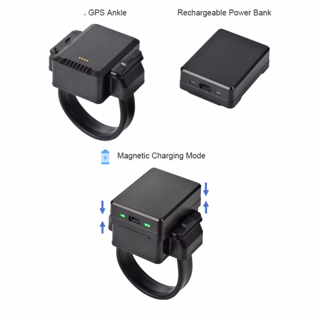 4G LTE GPS-spårare UWB GPS-system Geo Fence Tamper Alarm SOS Justerbart fotledsarmband med lång standbytid