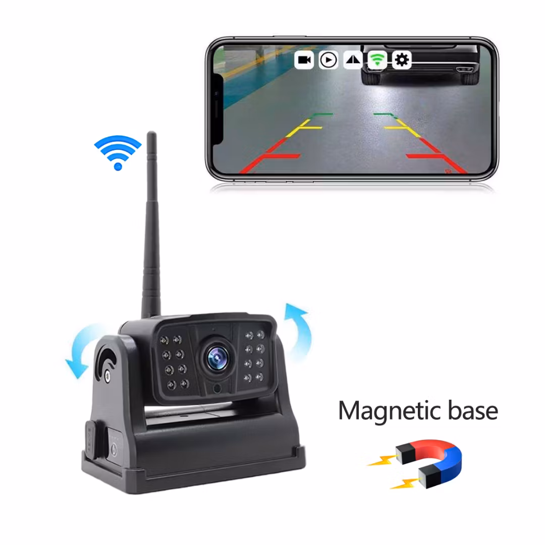 Wifi backkamera  med batteri & magnet,9600mAh