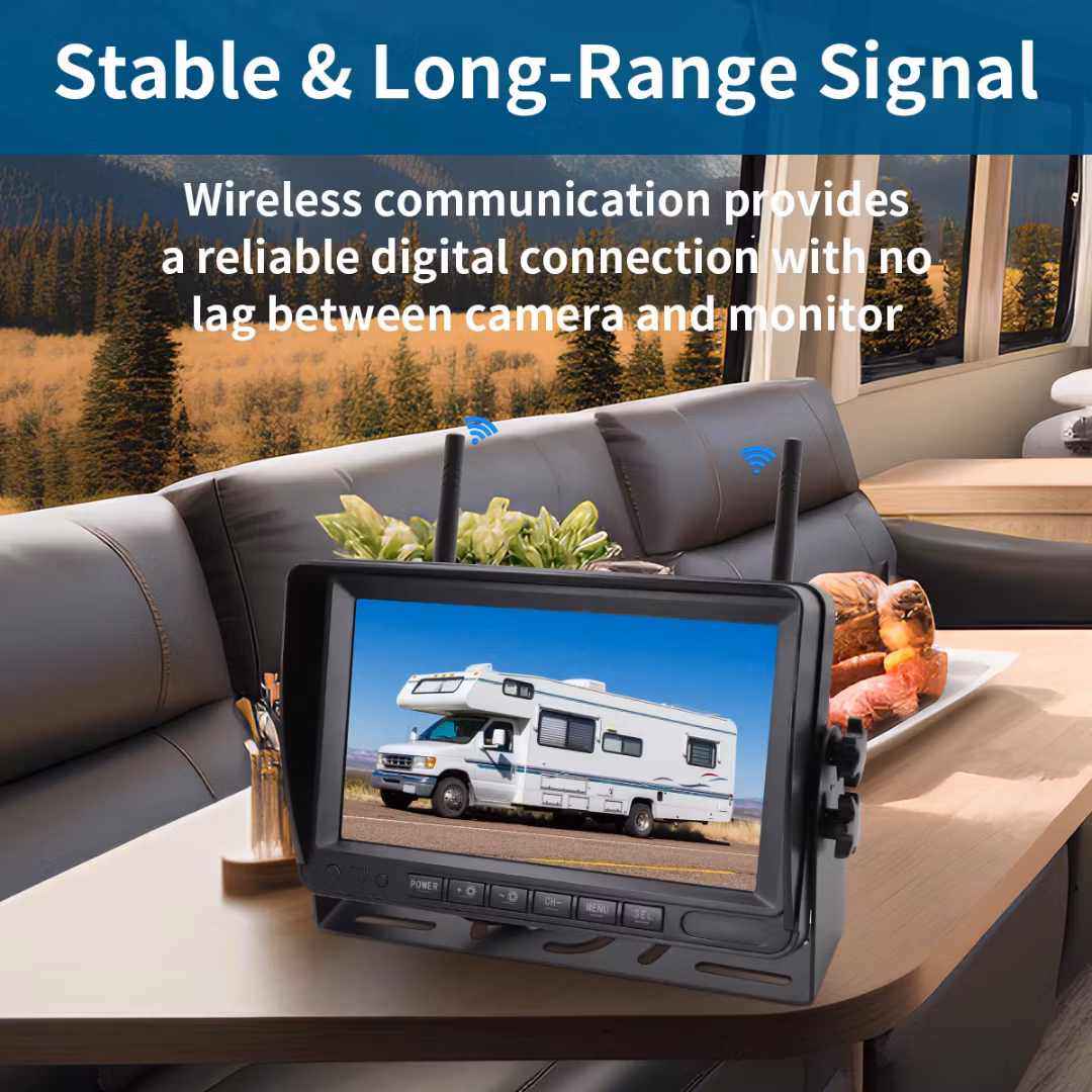 5" 2,4Ghz vattentät husbil backkamera system