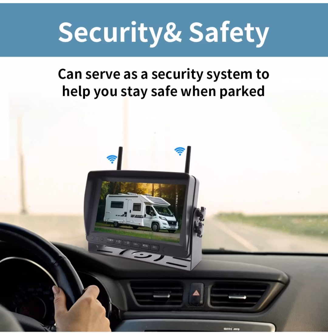 5" 2,4Ghz vattentät husbil backkamera system