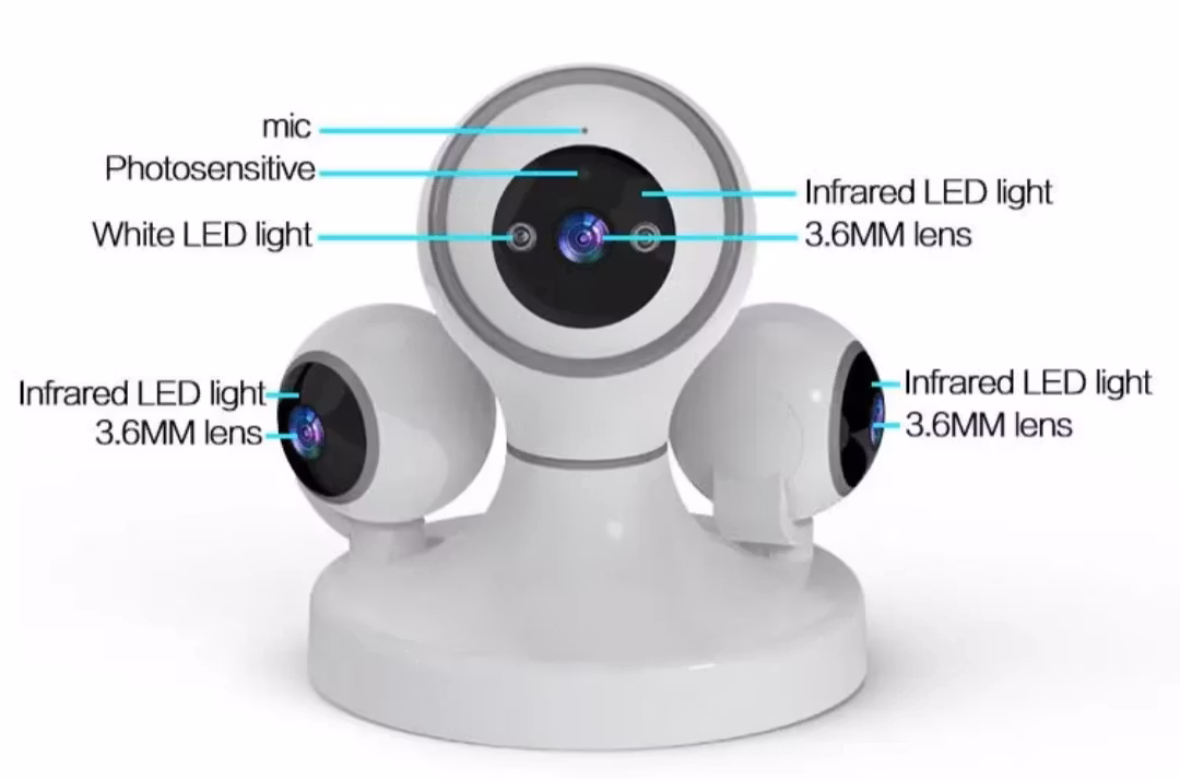 3st 12 megapixel  PAN TILT wifi kameror,bevakningsystem,8K