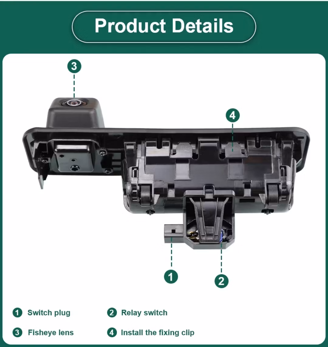 HD AHD 1080P Starlight Night Vision Vattentät Backkamera för BMW 1-serie X1 X3 X5 2018-2020