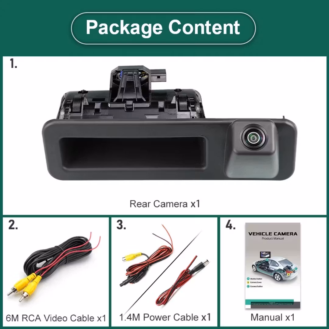 HD AHD 1080P Starlight Night Vision Vattentät Backkamera för BMW 1-serie X1 X3 X5 2018-2020