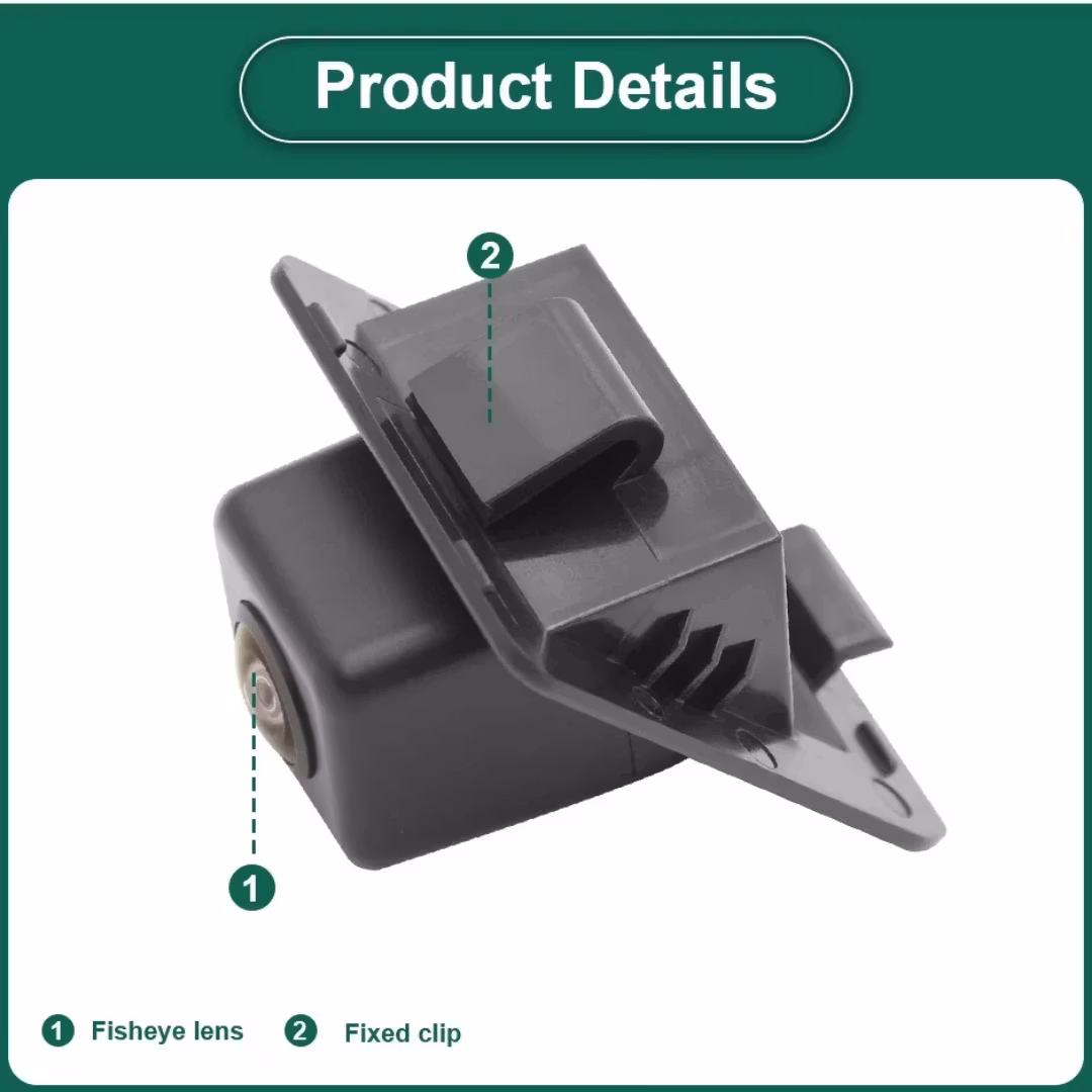 1080P Nattseende Backkamera för registreringsskyltsbelysning för Mercedes Benz W213 W221 S-klass, reserverat hål i bagageutrymmet
