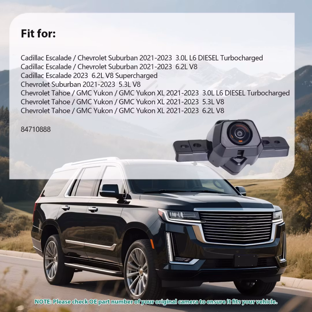 frontkamera  för Cadillac Escalade/Chevrolet Suburban/Chevrolet Tahoe/GMC Yukon/GMC Yukon XL 2021-2023, GMC Sierra/Yukon 2022-2024