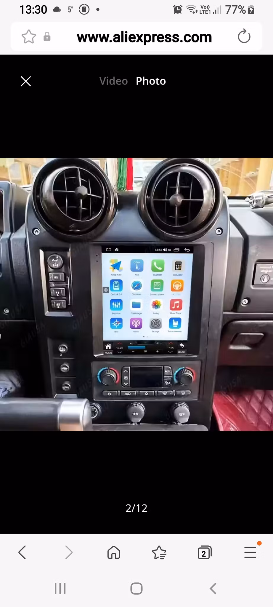 9,7"android11. Bilstereo Hummer H2 ( 2004 t--2009) Gps,rds,Bluetooth Dsp, carplay,android auto,wifi, Ram : 6GB,Rom: 128GB  4G LTE, gratis backkamera,