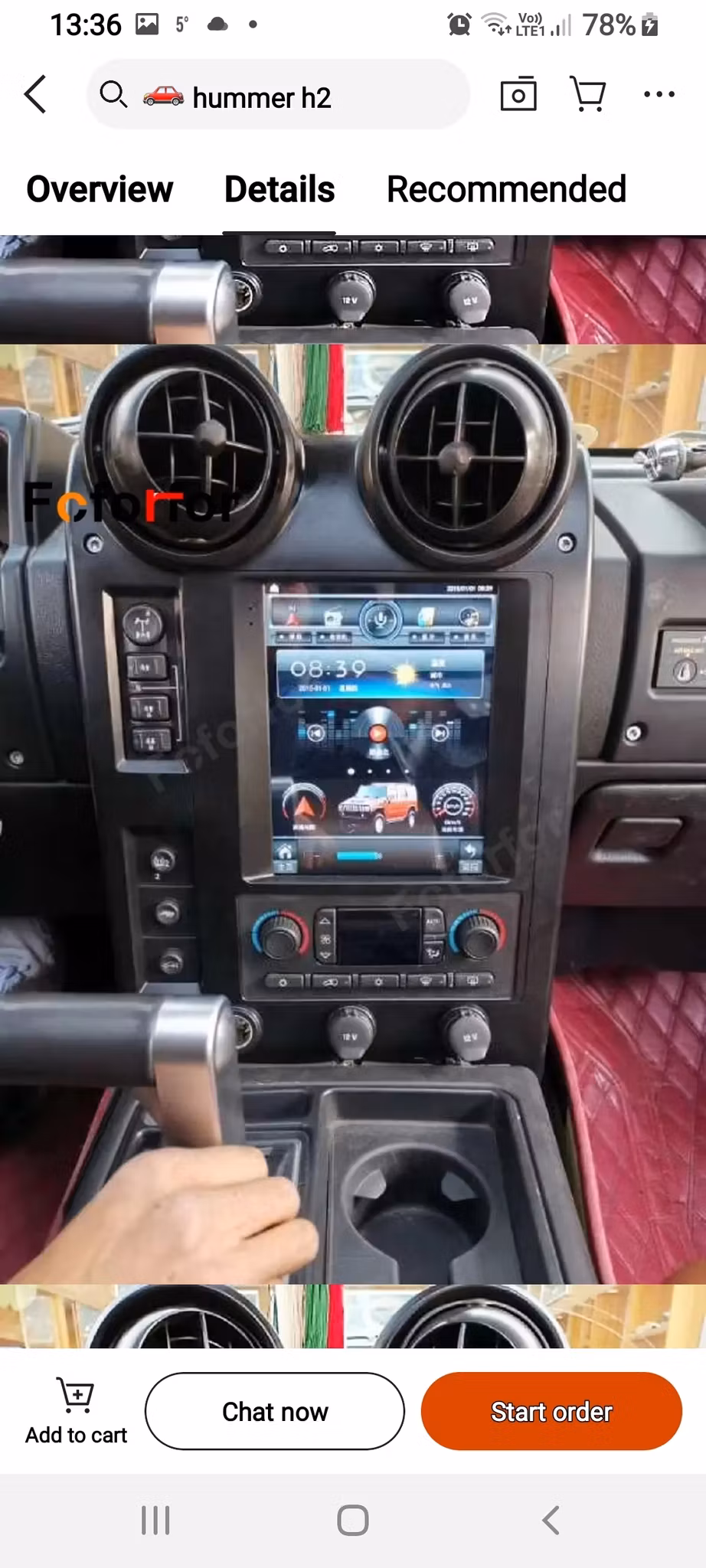 9,7"android11. Bilstereo Hummer H2 ( 2004 t--2009) Gps,rds,Bluetooth Dsp, carplay,android auto,wifi, Ram : 6GB,Rom: 128GB  4G LTE, gratis backkamera,