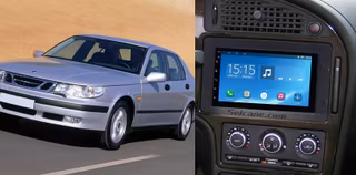 7tum android 15 , bilstereo  SAAB 9-3 (2007----2014) GPS WIFI carplay android auto blåtand rds Dsp RAM: 6GB , ROM:128GB ,4G LTE+GRATIS BACKKAMERA