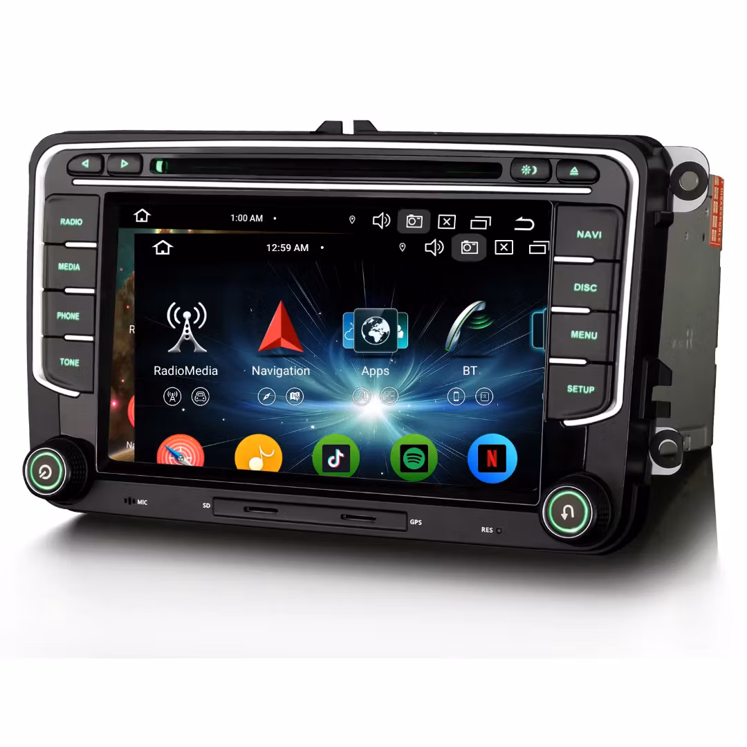 7" android 14, bilstereo VW Amarok/ caddy/Transporter T6(2016---2020) GPS, carplay,android auto Gps,Dsp,bluetooth  RAM: 4GB,ROM:64GB ,wifi,Rds,4G lte+ Gratis backkamera