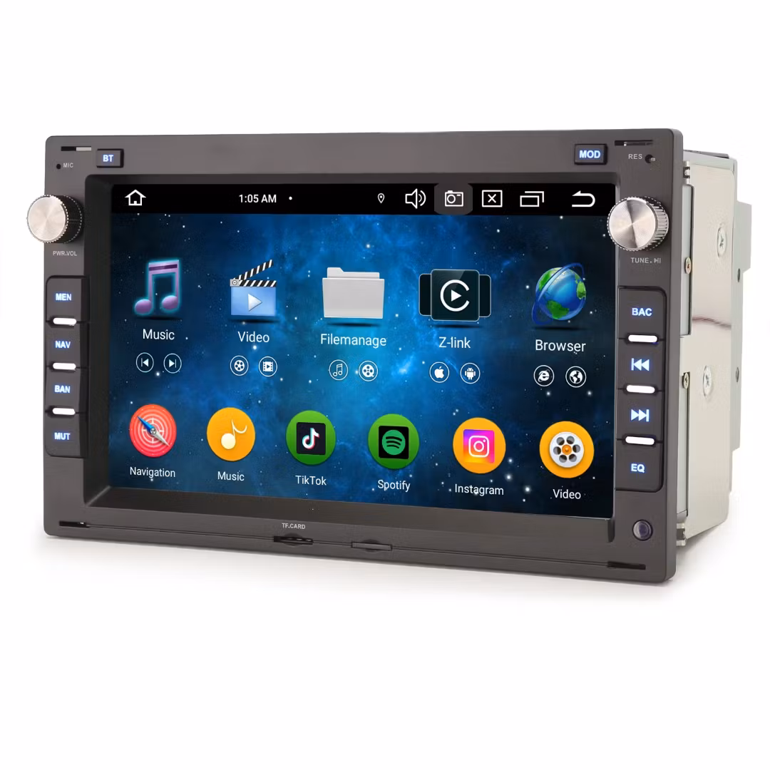 7"android 14 bilstereo SAAB 9-5 ( 1998--2005) Gps carplay android auto blåtand rds Dsp  RAM:4GB, ROM:64GB,4G LTE+ GRATIS BACKKAMERA