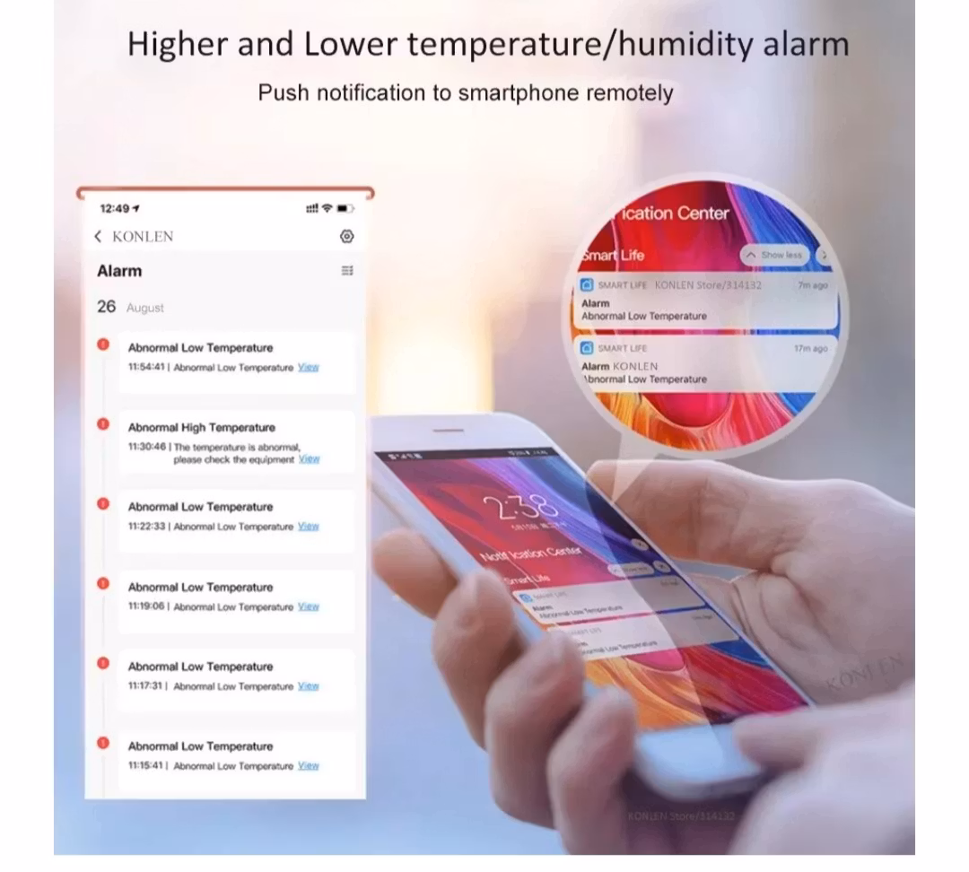 Smart WIFI-temperatur- och fuktighetssensor