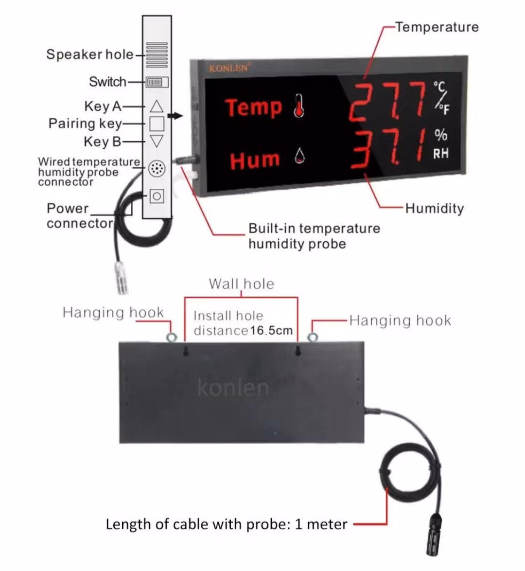 Smart WIFI-temperatur- och fuktighetssensor