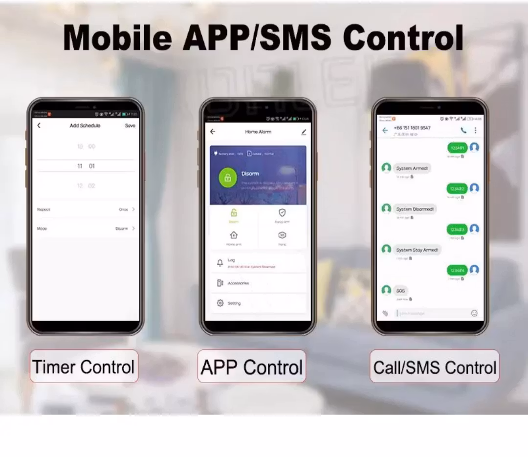 Tuya Smart WIFI 4G LTE Inbrottslarmssystem för Hem & firma