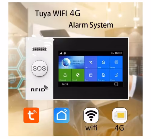 Tuya Smart WIFI 4G LTE Inbrottslarmssystem för Hem & firma