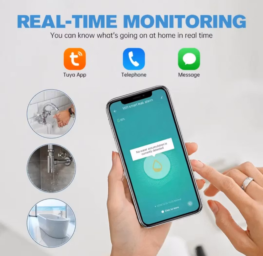 Tuya Wifi vattensensorlarm