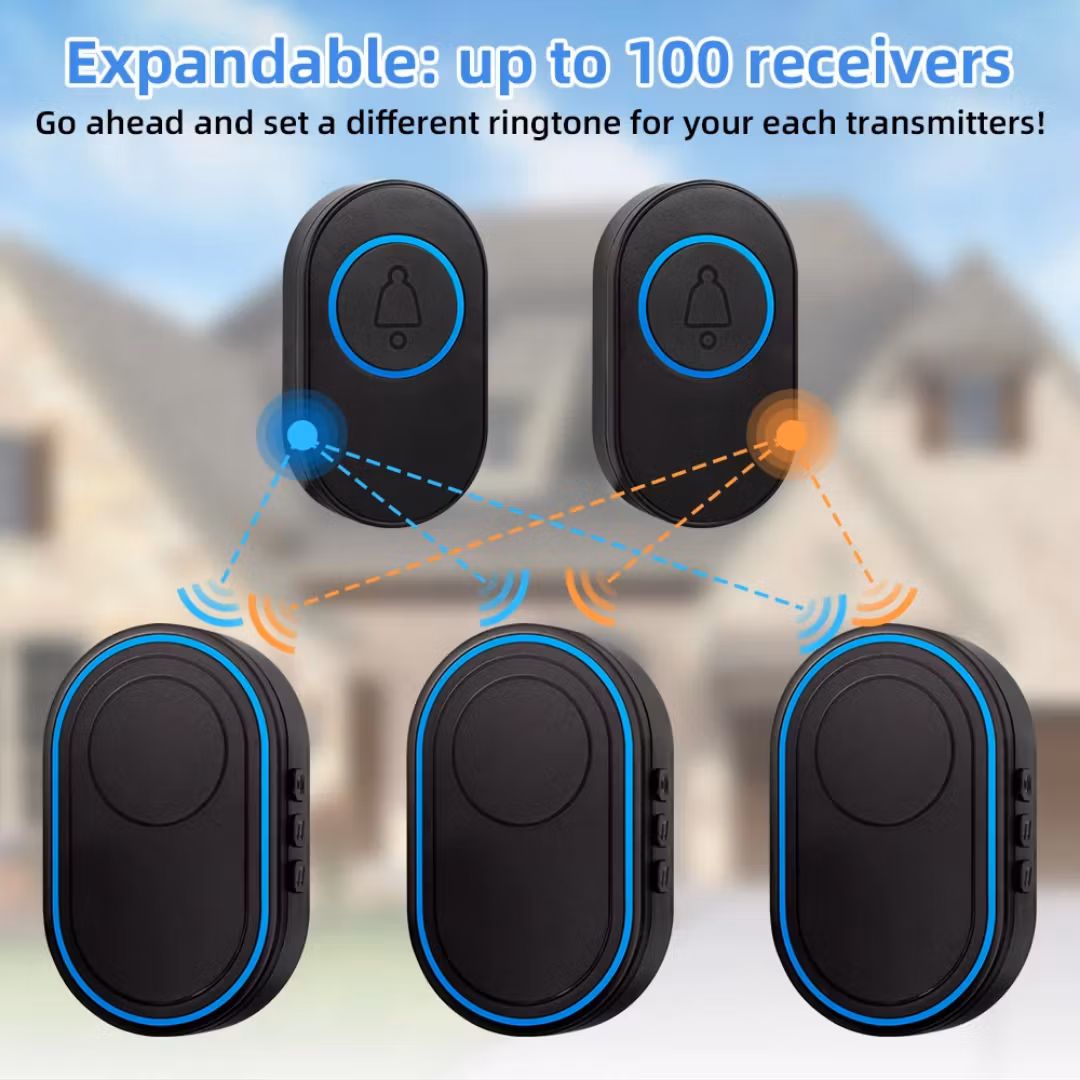 Trådlös vattentät dörrklocka