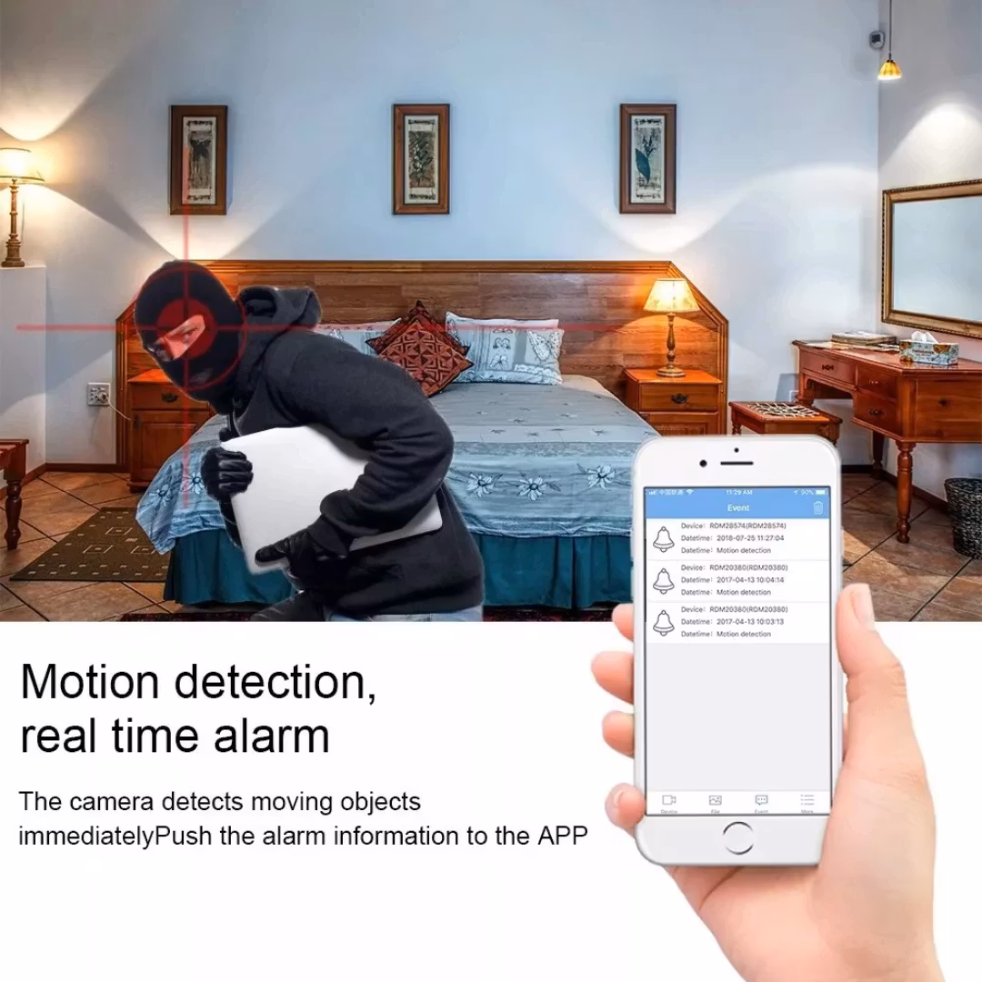 Mini wifi knappkamera med mörkerseende ,rörelse detektor,2000 mAh