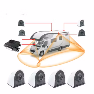 360° 3D bilkamera system med 7" monitor