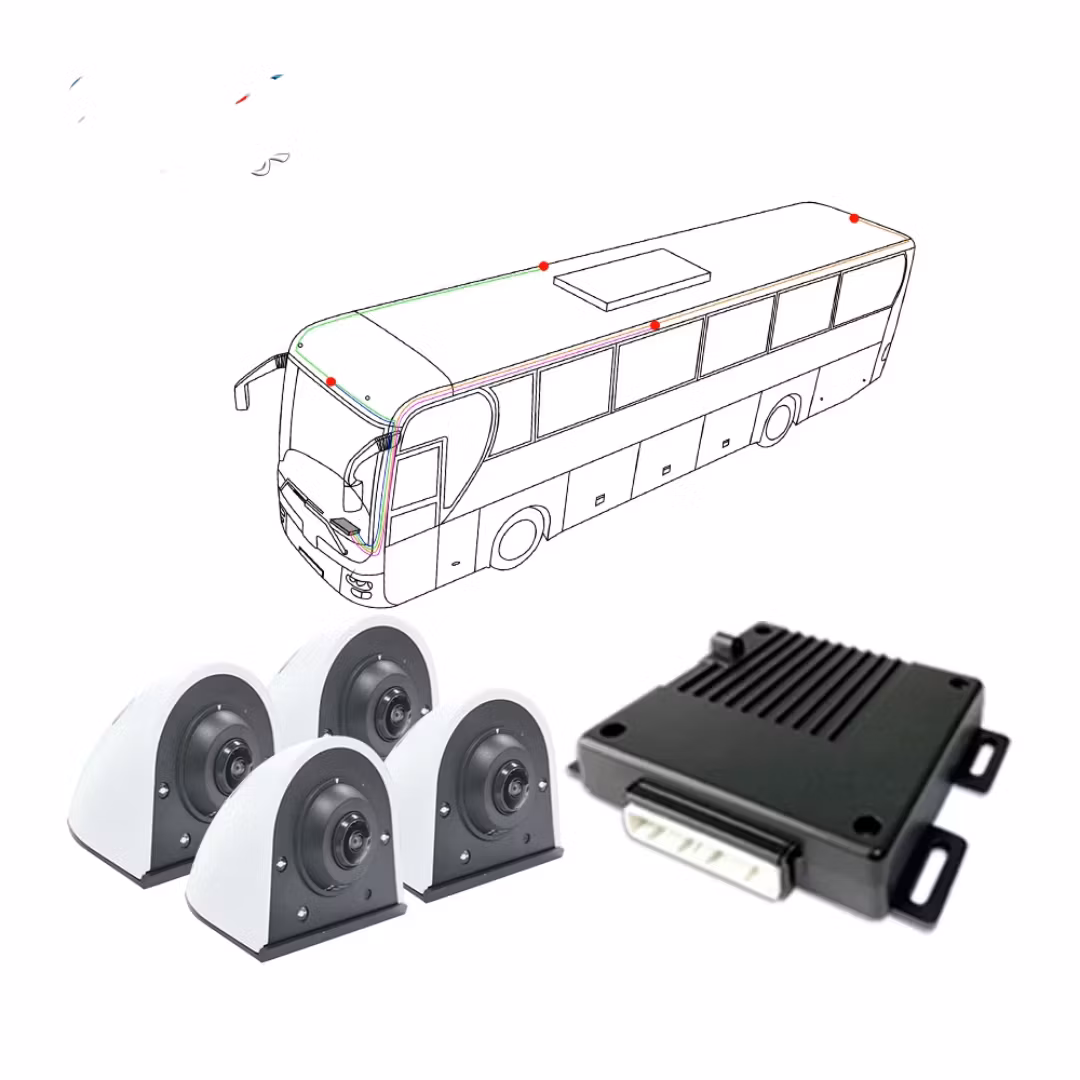 360° 3D bilkamera system med 7" monitor