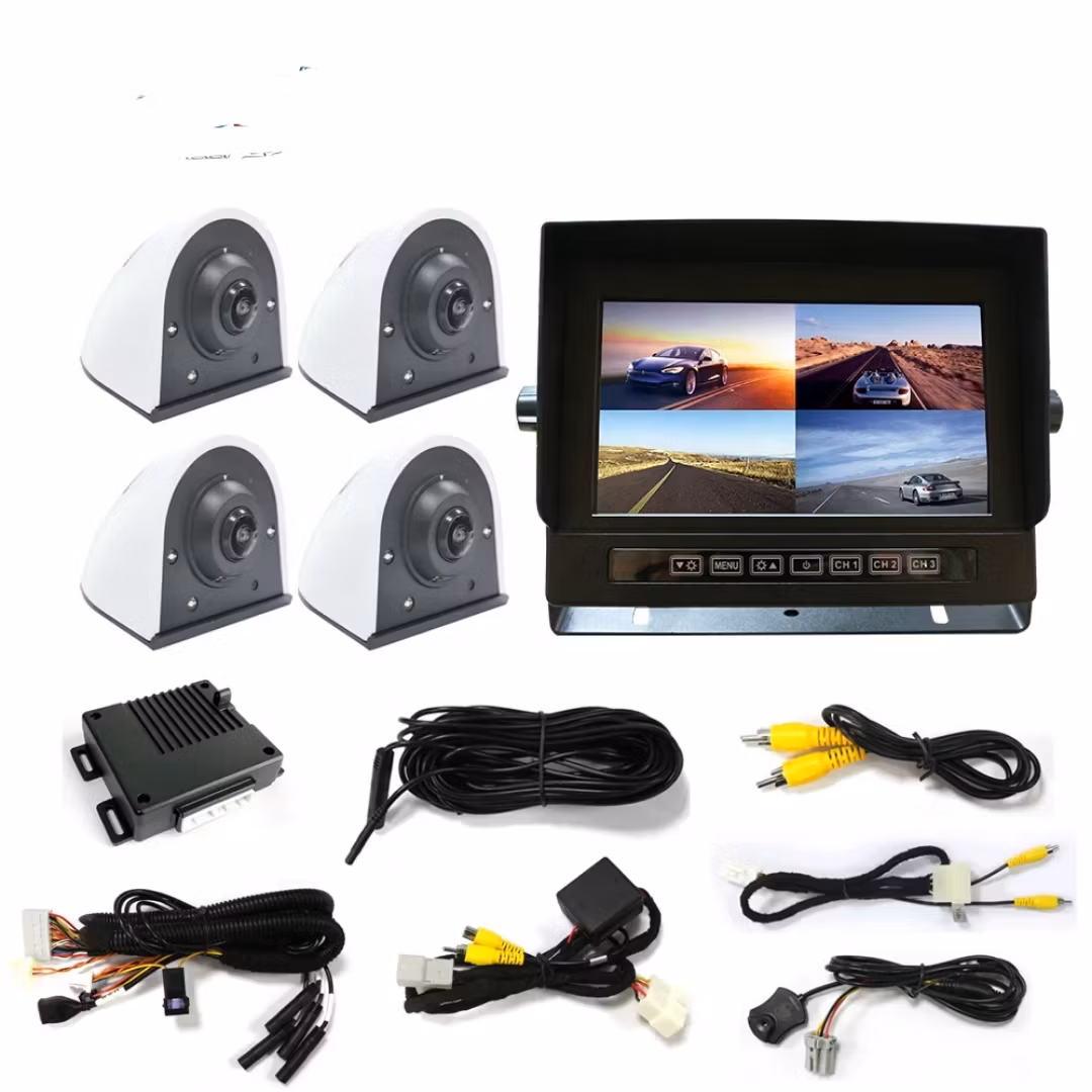 360° 3D bilkamera system med 7" monitor