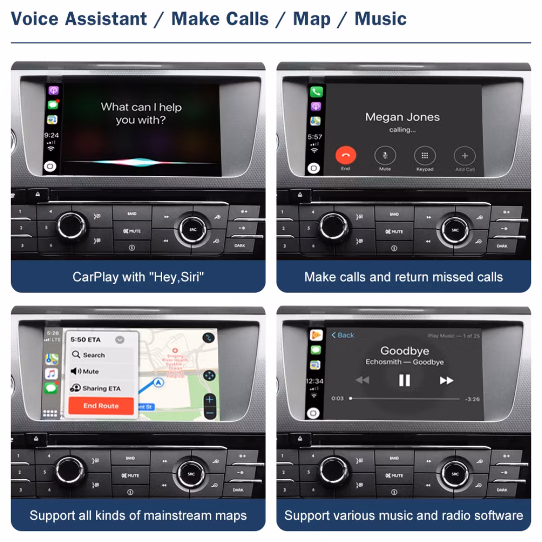 Carplay, android auto box ,Peugeot 2008 408 508 med 7-tums LCD-skärm (2014--2016)