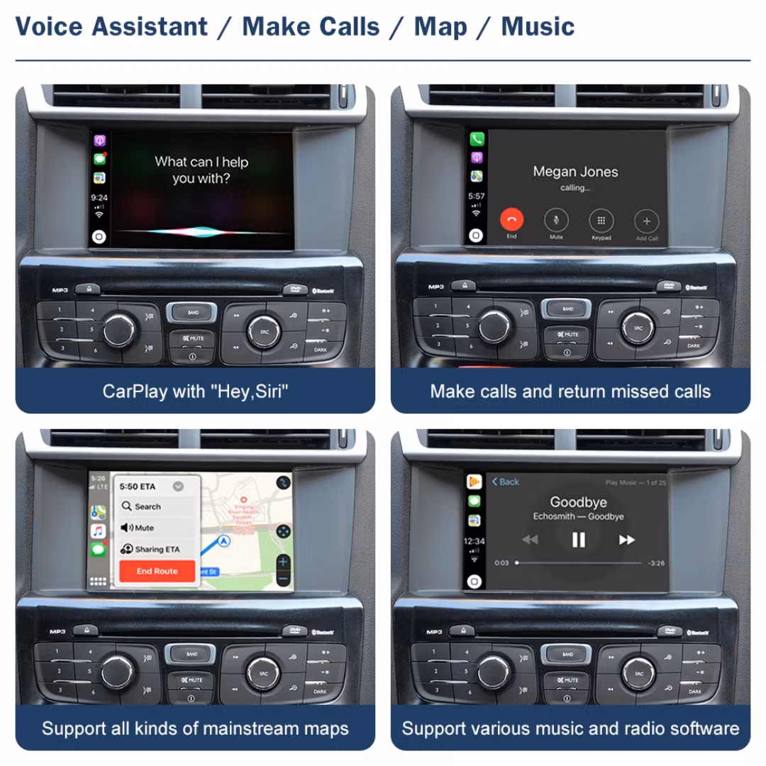 Carplay android auto Citroën C4L , C5,DS DS5, DS DS6   med 7-tums LCD-skärm (2014--2016)