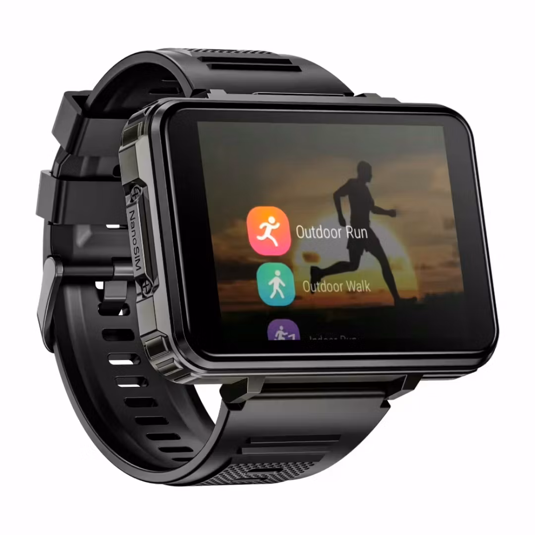 Android 10,  2,4 tum 4G lte smartklocka nano  simkort,wifi,1500mAh Ram: 4GB,ROM:64GB