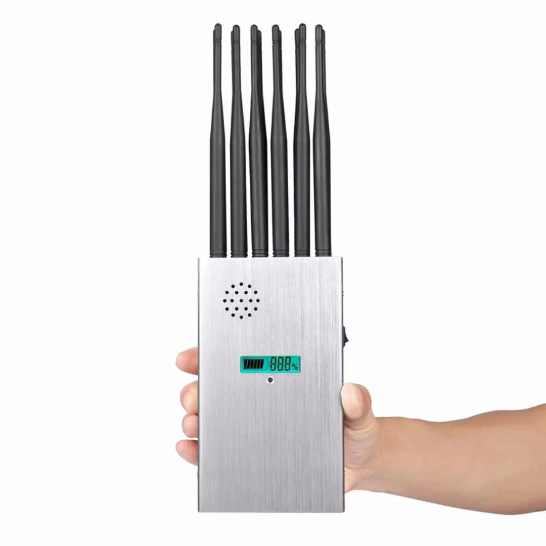 Bärbar 75watt  kraftfull handhållen Jammer med  12-bands mobiltelefon GSM 2 3G, 4G ,5G, gps  tracker, wifi lojack 315MHz 433MHz 868MHz