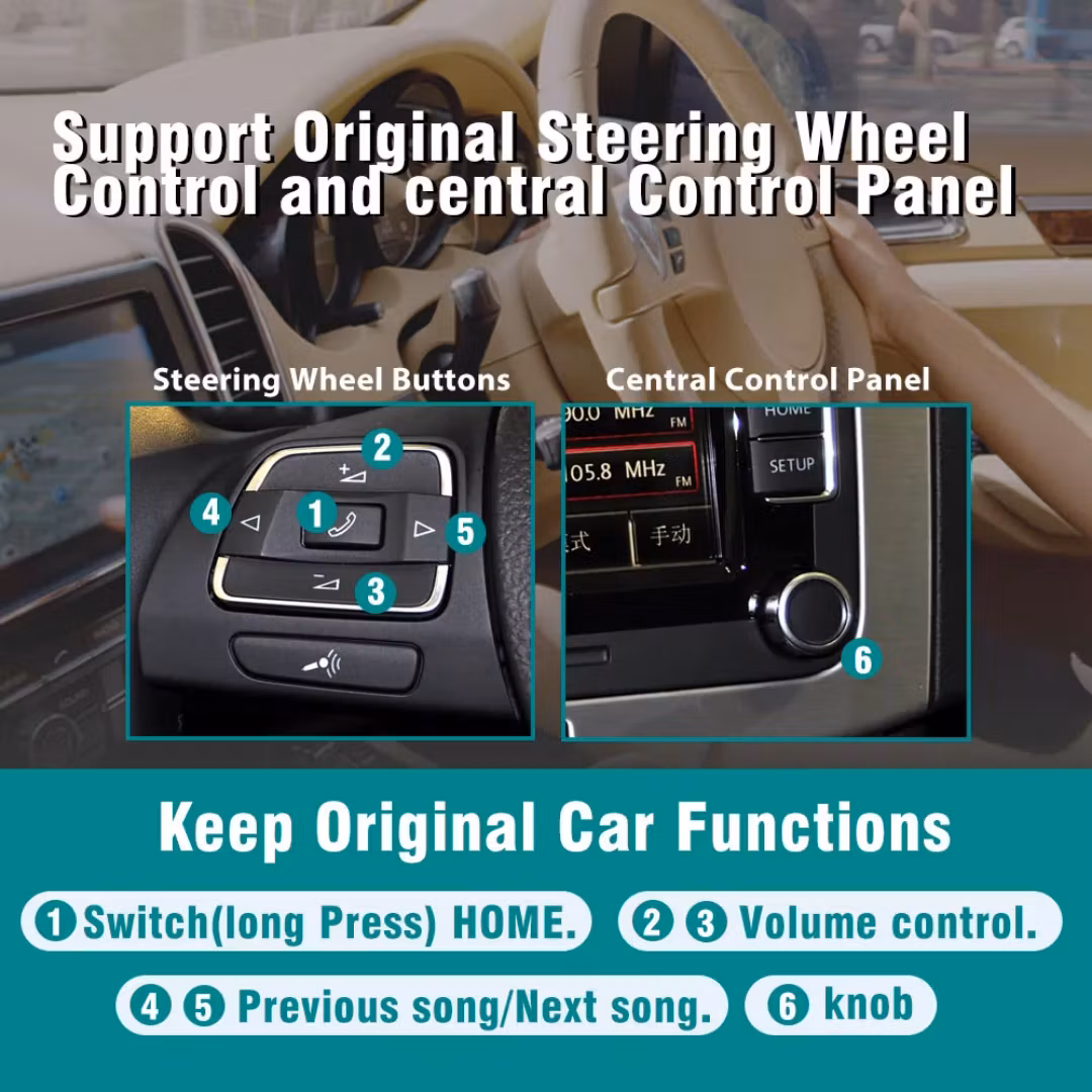 Trådlös Carplay Android Auto-adapter för Volkswagen VW RNS510-serien Magotan Tiguan Passat Skoda