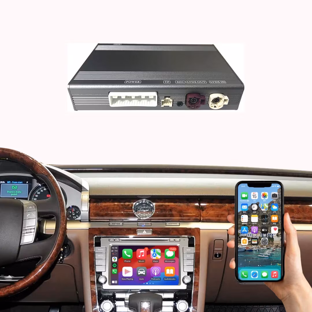 Trådlös Apple Carplay för Volkswagen Phaeton RNS810 2009-2015 Mirror Link Android Auto Smart Carplay Box Plug and Play