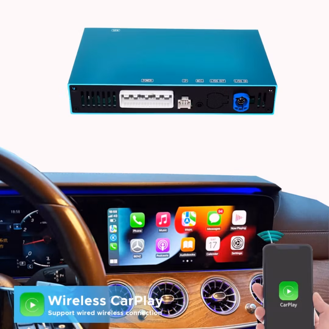 CarPlay Android Auto-gränssnitt för Mercedes Benz A B E GLA GLB GLC NTG6.0-system (2019--2022)