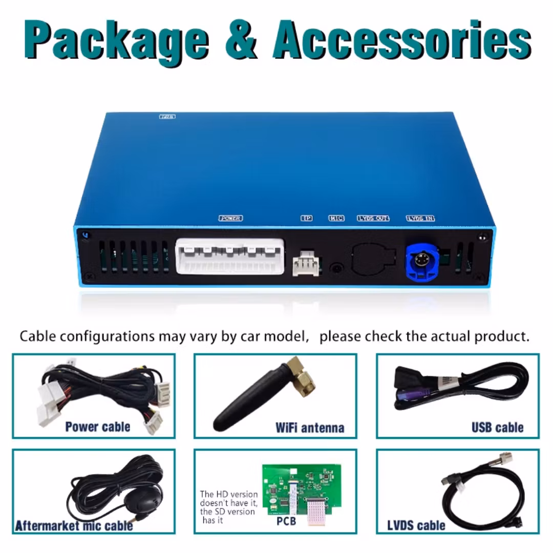 CarPlay Android Auto-gränssnitt för Mercedes Benz A B E GLA GLB GLC NTG6.0-system (2019--2022)