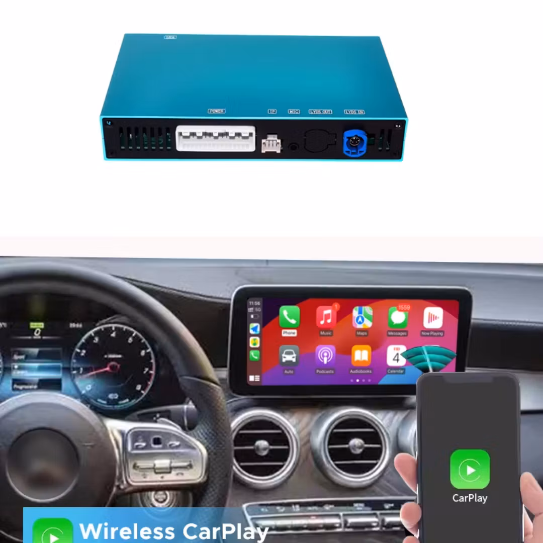 CarPlay Android Auto-box för Mercedes Benz E-klass NTG5.5 W213 W222 W205 (2016-2020) 