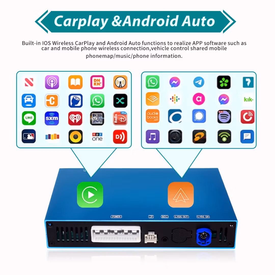 CarPlay Android Auto-box för Mercedes Benz E-klass NTG5.5 W213 W222 W205 (2016-2020) 