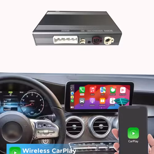 Trådlöst MMI CarPlay Android Auto-box för Mercedes Benz E S C Klass NTG5.5 W213 W2. 
