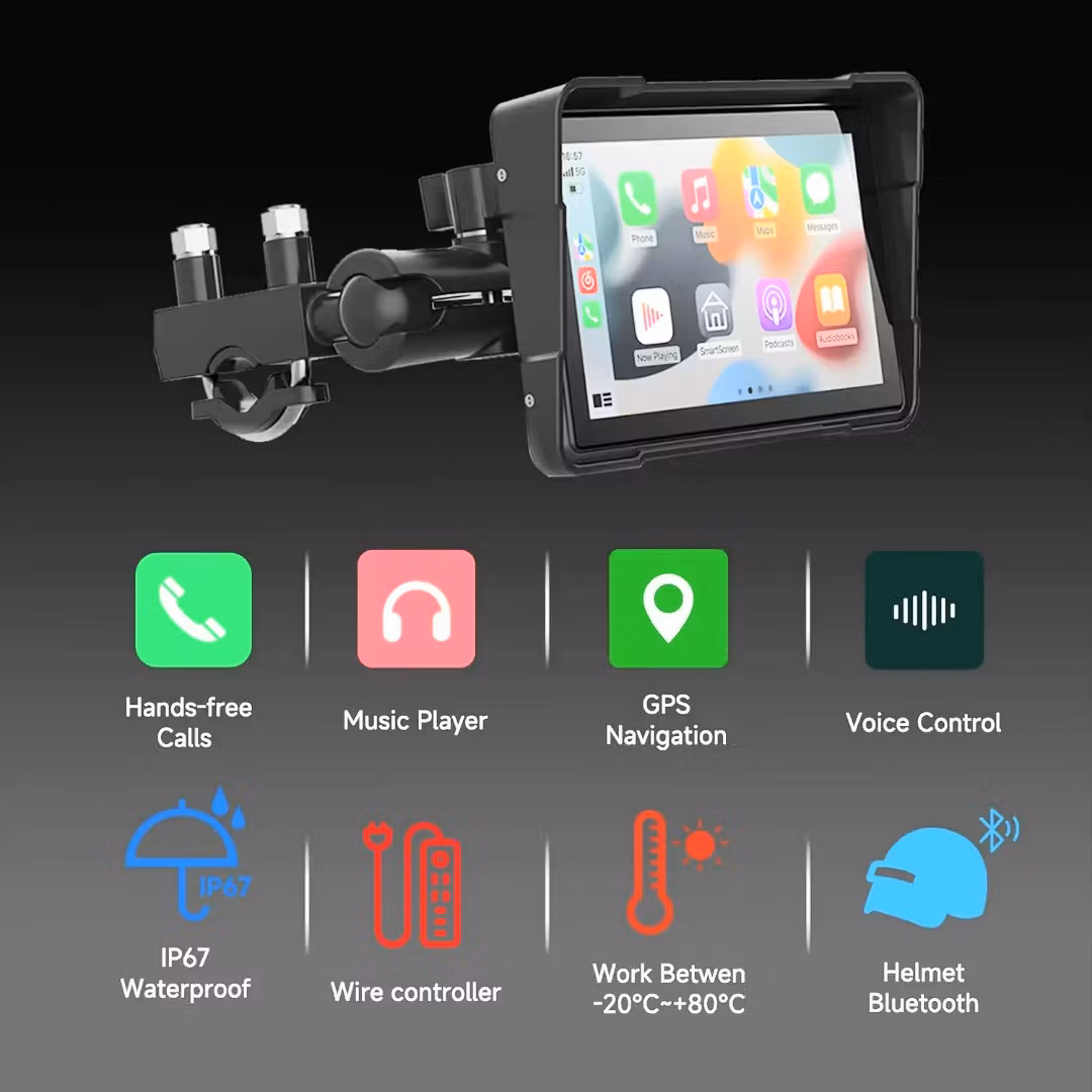 8,1" android 10,  motorcykel carplay gps navigator,gps tracker,temp