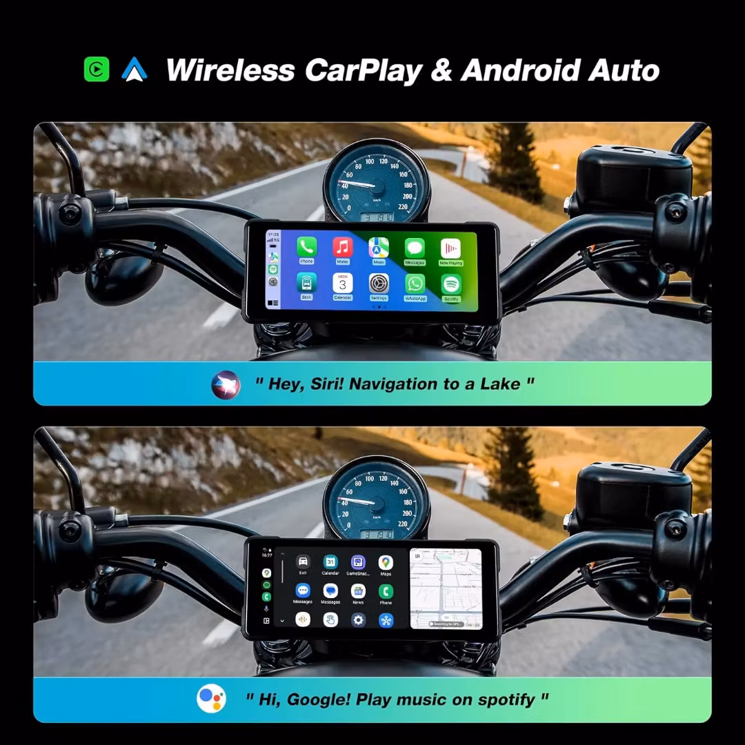 8,1" android 10,  motorcykel carplay gps navigator,gps tracker,temp