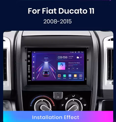7"android 13 bilstereo  Fiat Ducato (2008---2015 )gps wifi carplay android auto blåtand rds Dsp RAM:4GB. ROM: 64GB 4G LTE + gratis backkamera