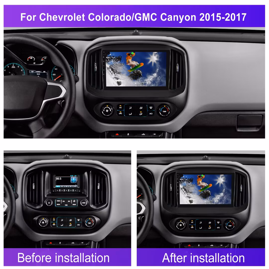 9-tums bilstereo Android 15 för Chevrolet Colorado/GMC Canyon 2015-2017 Trådlös Carplay Android Auto HIFI WIFI GPS BT