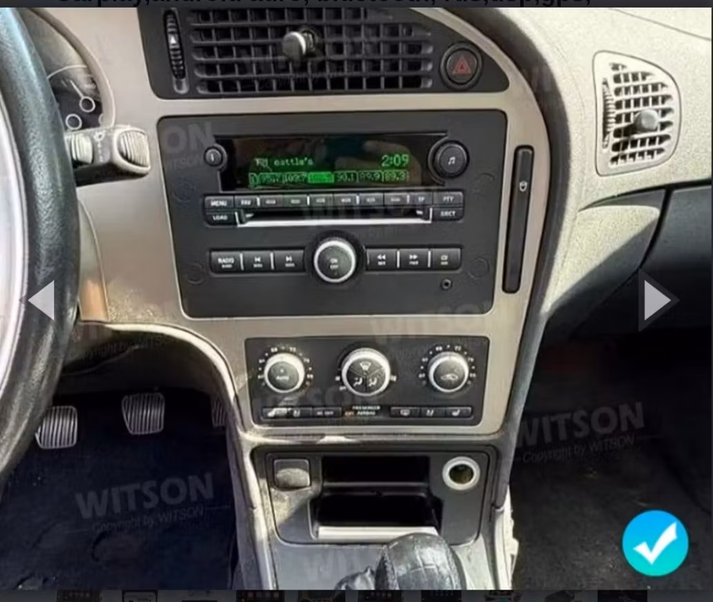 7" android 15 ,bilstereo SAAB 9-5 ( 2006--2011) Carplay,android auro, bluetooth, rds,dsp,gps, RAM: 6GB ROM: 128GB, 4G lte  +gratis backkamera