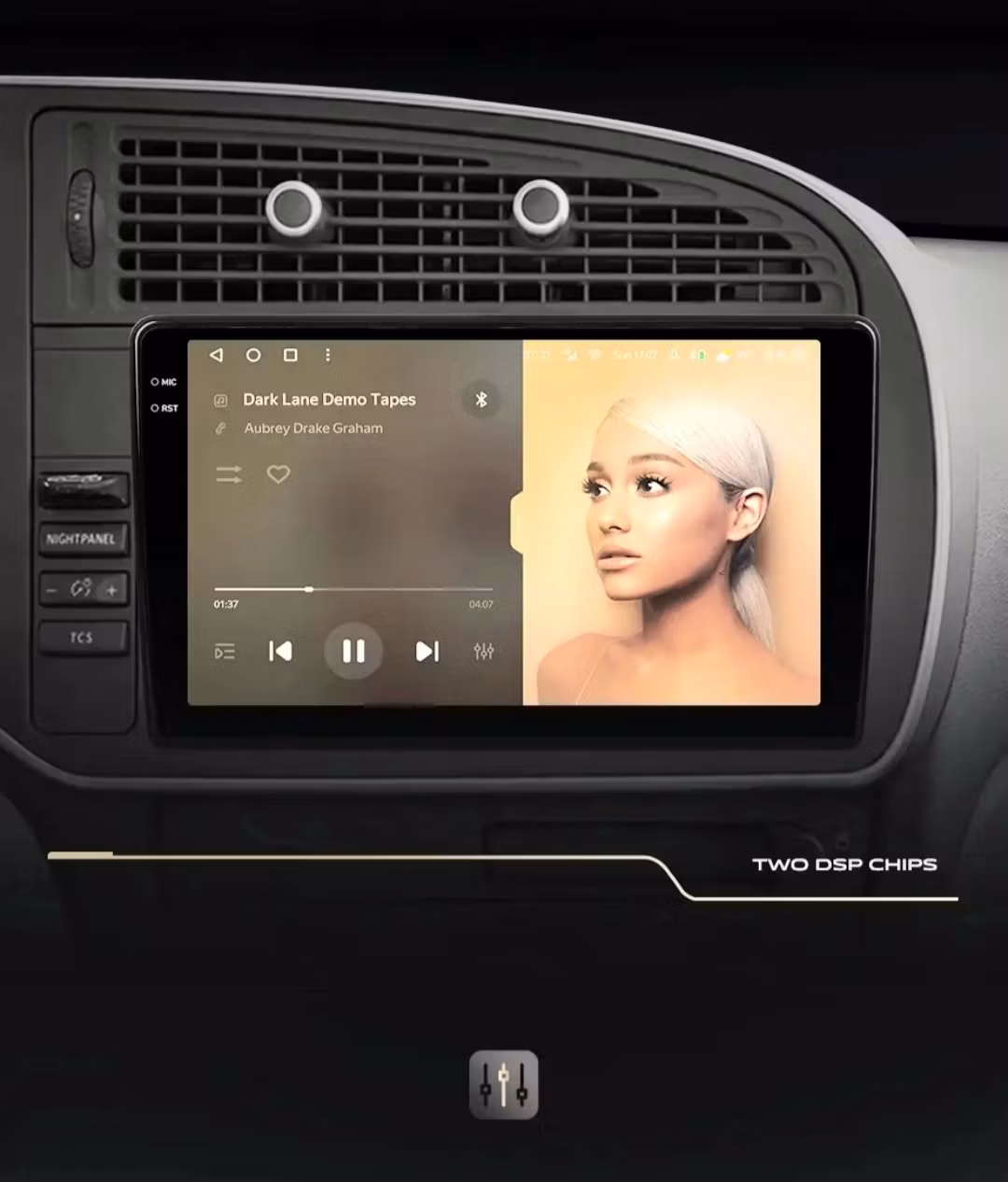 7tum android 15 , bilstereo  SAAB 9-3 (2007----2014) GPS WIFI carplay android auto blåtand rds Dsp RAM: 6GB , ROM:128GB ,4G LTE+GRATIS BACKKAMERA