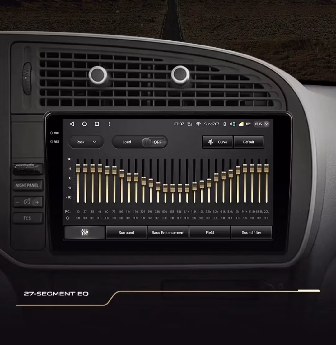 7tum android 15 , bilstereo  SAAB 9-3 (2007----2014) GPS WIFI carplay android auto blåtand rds Dsp RAM: 6GB , ROM:128GB ,4G LTE+GRATIS BACKKAMERA