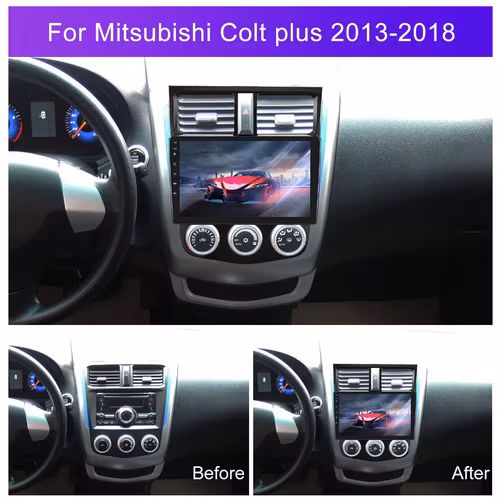 9-tums Android 15 -bilstereo 4+64G trådlös Carplay Android Auto för Mitsubishi Colt plus 2013-2018 IPS DSP GPS RDS WIFI + Gratis backkamwea