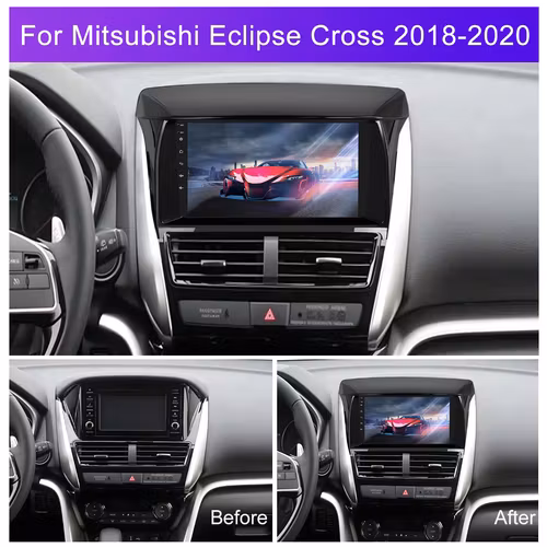 9" android 15 bilstereo Mitsubishi Eclipse Cross 2018-2020 IPS DSP GPS RDS WIFI. gps,carplay, bluetooth, android auto wifi,rds, dsp, +Gratis backkamera