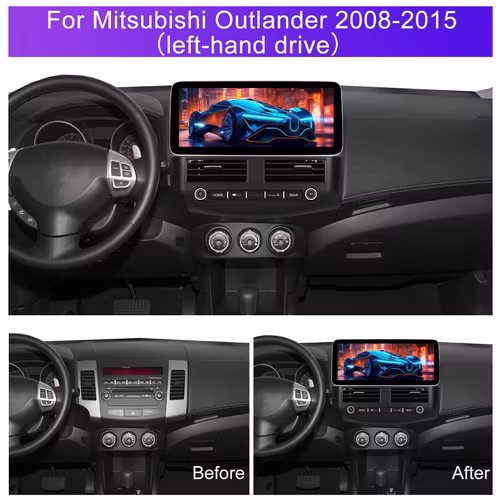 12,3" android 15 , bilstereo Mitsubishi Outlander (2008-2015)  gps,xarpkay,android auto,rds,dsp,Ram: 4GB,Rom: 64GB+ Gratis backkamera