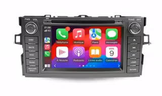 7"android 14, bilstereo  dvd spelare Toyota  Auris ( 2007--2012) gps wifi carplay android auto blåtand rds Dsp RAM: 4GB, ROM:64GB, 4G LTE+Gratis backkamera