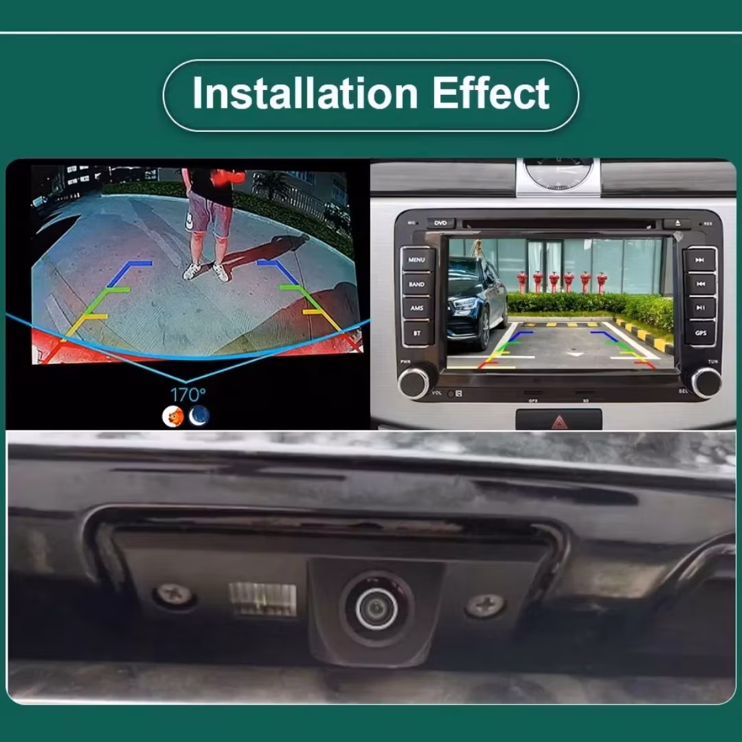 170° AHD1080P Bilens registreringsskyltsbelysning Backkamera för VW Volkswagen Santana Polo (3C) Tiguan Touareg Passat B4 B5