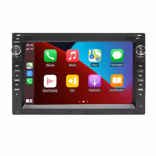 7" android 14 bilstereo vw T5/Bora/Golf/sharan/Transporter/ caravelle/Passat(1998--2009) GPS  wifi carplay android auto blåtand rds Dsp RAM: 4GB, ROM:64GB, 4G LTE